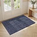 ZGR Dog Door Mat 4 ft x 68 ft, Front Doormat Indoor Outdoor Entrance, Super Absorbent Heavy-Duty Doormats, Traps Dirt &amp; Moisture, Non-Slip Low Profile Entryway Mat, Gray