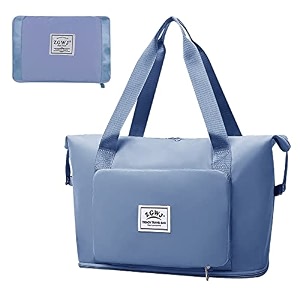 zgwj travel duffel tote bag waterproof shoulder weekender blue 0