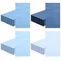 Zhanmai 100 Pack Dusty Blue Cocktail Napkins 2ply Scalloped Napkin 4 x 8 in