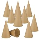 Zhanmai 12 Pcs Paper Mache Cones, 5.9 x 2.75 Inch