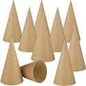 Zhanmai 12 Pcs Paper Mache Cones, 9.8 x 3.9 Inch