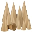 Zhanmai 12 Pcs Paper Mache Cones, 13.8 x 5, 9.8 x 3.9, 5.9 x 2.75 Inch
