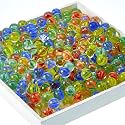 Zhanmai 500 Pcs Color Mix Glass Marbles Bulk Cat Eye Marbles, Classic