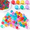 Zhanmai 500 Pcs Color Mix Glass Marbles Bulk Cat Eye Marbles, Bright