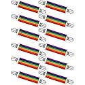 Zhanmai 6 Pairs Elastic Mitten Clips Stainless Steel Glove and Mitten Clips for Kids and Adults
