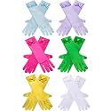 Zhanmai 6 Pairs Long Satin Princess Gloves