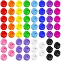 Zhanmai 60 Pcs Juggling Scarves Silky Square Dance Props, Classic Colors