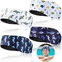 Zhanmai Swimming Headband, 4pcs Kids Hairband, Waterproof Water Headband, Ear Protection, Adjustable Size, Turtle Style, 24 Inch, Unisex, Neoprene