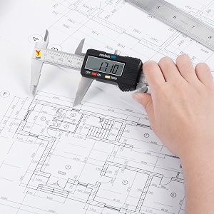 zhart vernier caliper digital 150 mm  634 video display measurement tool with mm inch conversion and inside outside depth and step measuring feature