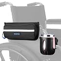 ZHCHG Wheelchair Side Bag and Cup Holder Combo- Accessories for Seniors