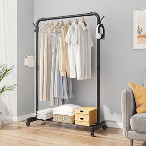 zheanura plastic coat stand finish color - black with wheel diydo-it-yourself