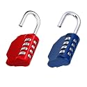 ZHEGE Combination Lock, （Two Locks） 4 Digit Outdoor Combination Padlock for Gym, School, Gates, Doors, Hasps and Storage