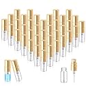 Zhehao 200 Pcs Mini Spray Bottles, Perfume Bottle, Gold Cap, 2 Ml