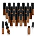 Zhehao 50 Pcs Mini Spray Bottles, Perfume Bottle, Amber, 3 Ml