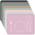 Zhehao 8 Pcs Montessori Toddler Silicone Placemats, Pastel