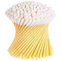 Zhengmy 500 Pcs Foam Swabs for Printer Head Camera Lens 3.66 Inch,Yellow