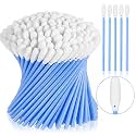 Zhengmy 500 Pcs Foam Swabs for Printer Head Camera Lens 3.66 Inch,Blue