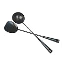 ZhenSanHuan Chinese Traditional HandMade Iron Spatula & Ladle Wok Tool Set,Long wok utensils (Ladle and Spatula Set)