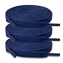 ZHENTOR 3 Pair Flat Shoe Laces for Sneakers, Shoelaces for Sneakers Athletic Running Shoes Boot Strings
