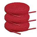 ZHENTOR 3 Pair Flat Shoe Laces for Sneakers, Shoelaces for Sneakers Athletic Running Shoes Boot Strings