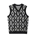 ZHILI Men's Merino Wool Blend V-Neck Sleeveless Pullover Sweater Vest