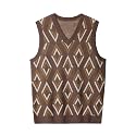 ZHILI Men's Merino Wool Blend V-Neck Sleeveless Pullover Sweater Vest