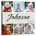 ZHIYYHAO Collage Canvas Prints with Your Photos Framed Personalized 6 Pictures with Your words Canvas Prints for Living Room Bedroom Study room Home Decor (CF-13, 24.00L''X24.00W)