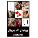 ZHIYYHAO Collage Canvas Prints with Your Photos Framed Personalized 6 Pictures Canvas Wall Art for Living Room Bedroom Study room Home Decor (CF-15,24.00L X 16.00W'')