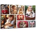 ZHIYYHAO Custom Canvas Wall Art Multi Photo Collage Framed Personalized Canvas Prints with Your Pictures Customized Collage Pictures Wall Art for Living Room Bedroom Study room Home Decor (CF-10, 12.00L" X8.00W'')