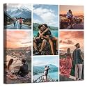 ZHIYYHAO Custom Canvas Wall Art Multi Photo Collage Framed Personalized Canvas Prints with Your Pictures Customized Collage Pictures Wall Art for Living Room Bedroom Study room Home Decor (CF-3, 12.00L''X12.00W" )