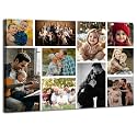 ZHIYYHAO Multi Pictures Collage Custom Canvas Wall Art Framed Personalized Multi Pictures Canvas Prints for Living Room Bedroom Study room Home Decor (CF-1,18.00L X12.00W'')