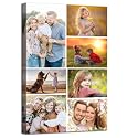 ZHIYYHAO Personalized Photos Canvas Prinits For Wall Framed Custom Multi Photo Collage with Your Photos for Family Wedding Friends Anniversary (CF-4,36.00L X24.00W'')