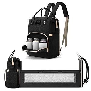 portable foldable diaper bag backpack multifunctional baby cradle changing station bed travel for mom amp dad