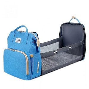 portable foldable diaper bag backpack multifunctional baby cradle changing station bed travel for mom amp dad