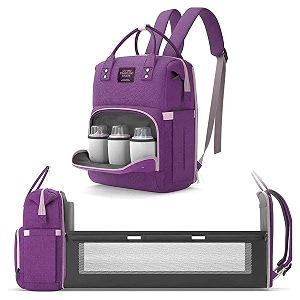portable foldable diaper bag backpack multifunctional baby cradle changing station bed travel for mom amp dad