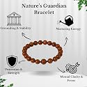 Brown Tiger Eye 8 mm Beaded Gemstone Bracelet | Boosts Confidence, Grounding &amp; Protection | Natural Crystal Healing Jewelry for Men &amp; Women | Stylish Energy Wrist Band | Handmade Stretchable Energy Bracelet for Protec