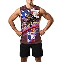 Zhyaj Summer Tanks Top for Men Flag Graphic Print Sleeveless Shirts Casual Working Out Vest T-Shirts Loose-Fit Men's Tank