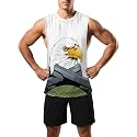 Zhyaj Summer Tanks Top for Men Flag Graphic Print Sleeveless Shirts Casual Working Out Vest T-Shirts Loose-Fit Men's Tank