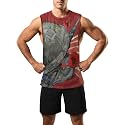 Zhyaj Summer Tanks Top for Men Flag Graphic Print Sleeveless Shirts Casual Working Out Vest T-Shirts Loose-Fit Men's Tank