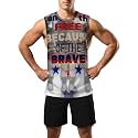 Zhyaj Summer Tanks Top for Men Flag Graphic Print Sleeveless Shirts Casual Working Out Vest T-Shirts Loose-Fit Men's Tank