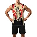Zhyaj Summer Tanks Top for Men Flag Graphic Print Sleeveless Shirts Casual Working Out Vest T-Shirts Loose-Fit Men's Tank