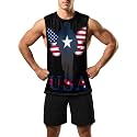 Zhyaj Summer Tanks Top for Men Flag Graphic Print Sleeveless Shirts Casual Working Out Vest T-Shirts Loose-Fit Men's Tank