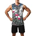 Zhyaj Summer Tanks Top for Men Flag Graphic Print Sleeveless Shirts Casual Working Out Vest T-Shirts Loose-Fit Men's Tank