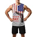 Zhyaj Summer Tanks Top for Men Flag Graphic Print Sleeveless Shirts Casual Working Out Vest T-Shirts Loose-Fit Men's Tank