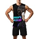 Zhyaj Summer Tanks Top for Men Flag Graphic Print Sleeveless Shirts Casual Working Out Vest T-Shirts Loose-Fit Men's Tank