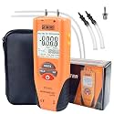 ZIBOO ET1015 Digital Manometer, Dual Port Differential Pressure Gauge, ±100 PSI Air and Differential Dual Port Pressure Gauge, Large LCD Display with Backlight,HVAC Gas Pressure Tester