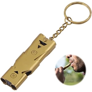 zibuyu emergency whistles lifeguard safety whistle with keychain kids rescue signaling loud survival whistle for outdoor hiking camping hunting fishing boating gold