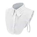Zibuyu� Women Detachable Collar White Cotton Half Shirt Detachable False Shirt Collar Women and Girls