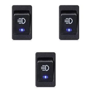 zibuyu fog light switch for car lamp modification 12v 35a blue led toggle rocker 4 pin on off universal auto asw-17d 1 pc 3 pcs