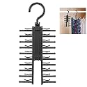 Zibuyu Tie Hanger Organizer for Wardrobe, 20 Non-Slip Clips, Rotating